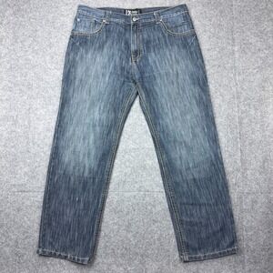 VTG‎ SouthPole Jeans Mens 40x32 Blue Baggy Y2K X-Clusive Hip Hop Skater Denim